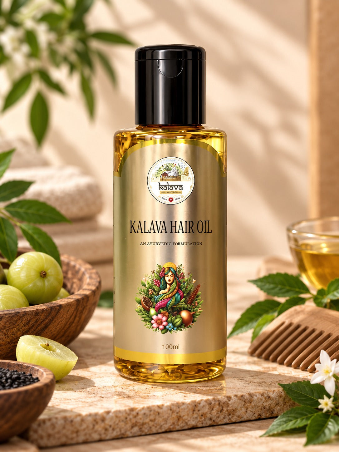 Kalava Shampoo packaging designed by Social Mirchi